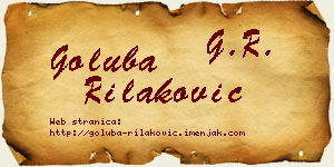 Goluba Rilaković vizit kartica